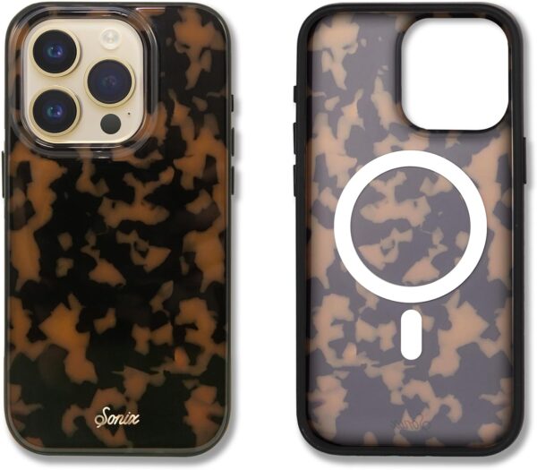 Sonix Case for iPhone 15 Pro | Compatible with MagSafe | 10ft Drop Tested | Tortoise Shell | Brown Tort 1