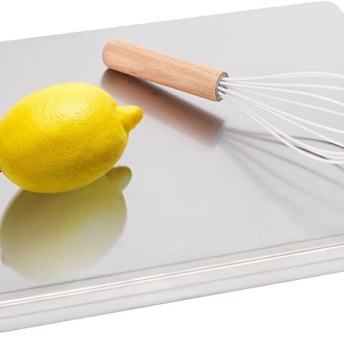 1 304 Stainless Steel Cutting Board for Kitchen – Large (40x30cm/15.7x11.8in) Non-Slip, Dishwasher Safe – Ideal for Meat, Vegetables, Fruits, Bread & Baking – Commercial & Home Use