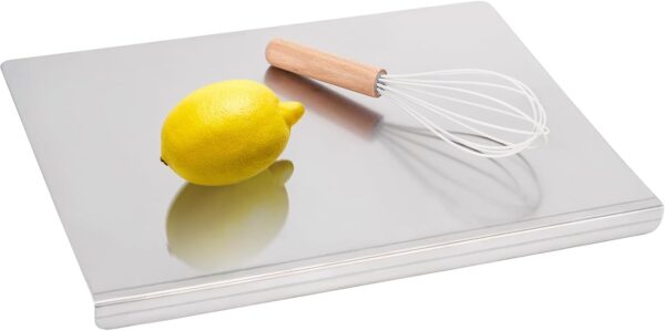 304 Stainless Steel Cutting Board for Kitchen – Large (40x30cm/15.7x11.8in) Non-Slip, Dishwasher Safe – Ideal for Meat, Vegetables, Fruits, Bread & Baking – Commercial & Home Use 1