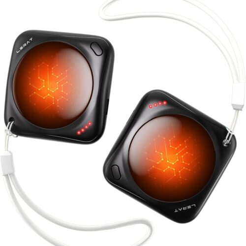 Lerat Hand Warmers Rechargeable, 2 Pack Electric Hand Warmers, Reusable Portable Pocket Heater