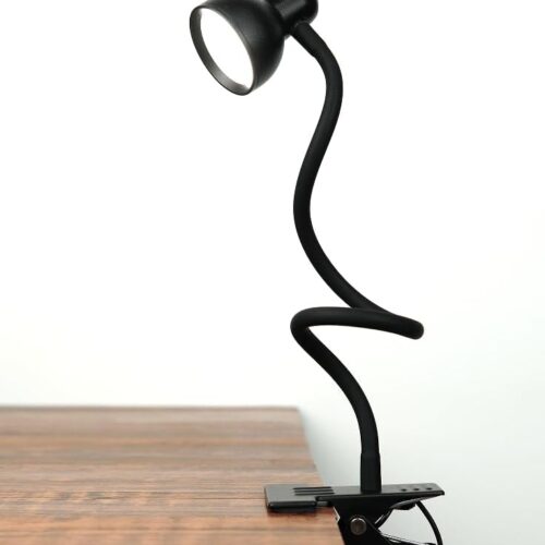 Clip-on Reading Light - 3 Color Modes, 10 Dimmable Brightness, Eye Care Clamp Desk Lamp with Flexible Gooseneck for Reading in Bed, Desk, Headboard, Computer