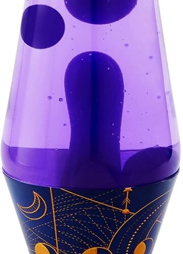 Spencer Gifts Lava® Lamp - 14.5" Pagan Seance - The Original Motion Lamp - Pruple Wax and Purple Liquid with Printed Moon Phases Base Exclusive
