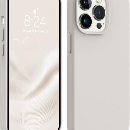 Magnetic for iPhone 13 Pro Phone Case, [Compatible with MagSafe][Military Shockproof Protection] Silicone Case with Soft Microfiber Lining, Camera & Screen Protection 6.1 inch, Stone