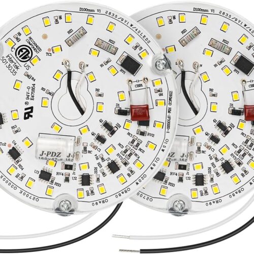 2 Pack LED Ceiling Fan Light Replacement Kit, Retrofit for Ceiling Lights, 15W 120V 5000K CRI90, Dimmable Engine for Pendant, Lantern