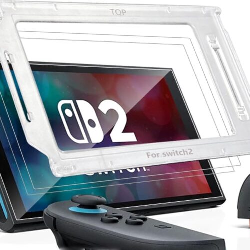 2 Pack Tempered Glass Auto-Alignment Screen Protector for Nintendo Switch 2 Model 2025 8",[Military Grade Shatterproof],Ultra HD,9H Hardness,Zero Bubble