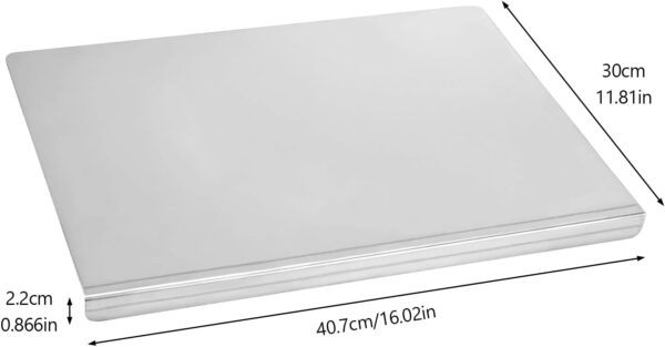 304 Stainless Steel Cutting Board for Kitchen – Large (40x30cm/15.7x11.8in) Non-Slip, Dishwasher Safe – Ideal for Meat, Vegetables, Fruits, Bread & Baking – Commercial & Home Use 2