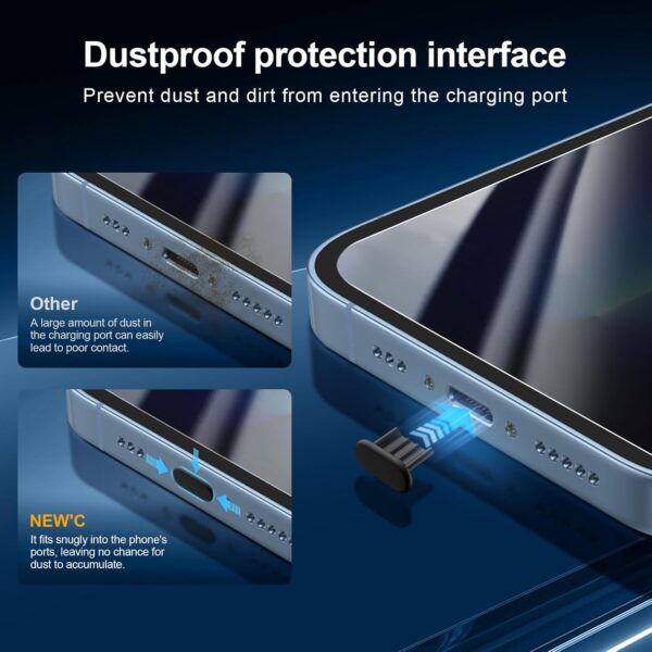3X Privacy for iPhone 14 Screen Protector (6.1 inches)+ 3X Camera Lens Protector, Sensor Protection, Case Friendly Tempered Glass Film + Dust Plug - Enhanced Privacy Angle of 28 Degrees 3