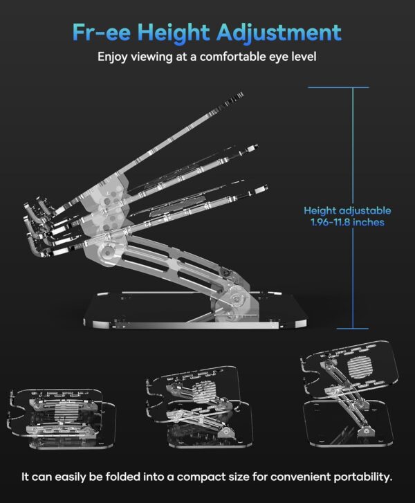 Adjustable Foldable Laptop Stand, Portable Ergonomic Computer Stand for Laptop, Compatible with 10 to 15.6 Inches Notebook Computers 3