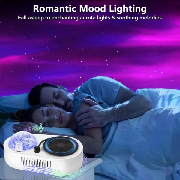 Galaxy Projector with Bluetooth Speaker, Rechargeable Aurora Lamp Northern Night Lights Ambient Lighting Star Projector with Remote for Room Decor Parties Gifts for Kids, Adults, Christmas, Birthday 3