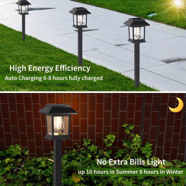 Greluna Solar Lights Outdoor,12 Pack 3000K Waterproof Auto On/Off Solar Pathway Lights for Your Garden, Landscape, Path, Yard, Patio, Driveway,Walkway Decor 3