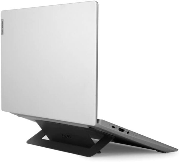 MOFT Laptop Stand for Desk, Adhesive Airflow Laptop Cooling Riser for Heat Dissipation with 2 Adjustable Viewing Angles, Foldable & Portable Computer Stand Compatible with Laptops 11"-16", Jet Black 4