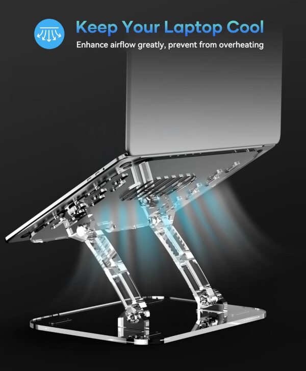 Adjustable Foldable Laptop Stand, Portable Ergonomic Computer Stand for Laptop, Compatible with 10 to 15.6 Inches Notebook Computers 4