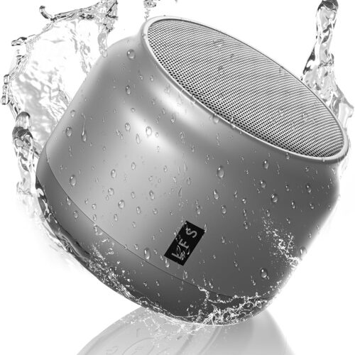 Portable Bluetooth Speaker,Small Bluetooth Speake,Ultra Long Play 15 Hours,TWS Pairing,Suitable for Home,Pool,Beach,Boating, Hiking, Camping for Waterproof Outdoor Mini Speaker-Silver White