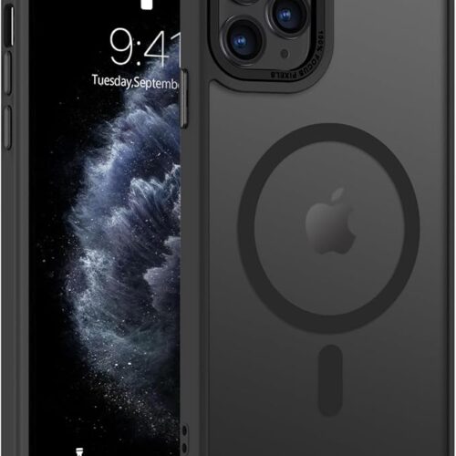 iPhone 11 Pro Case 2019 [Compatible with Magsafe] Translucent Matte Magnetic Phone Case iPhone 11 Pro 5.8" Slim Thin Shockproof Bumper Women Men Protective Cases Cover, Black