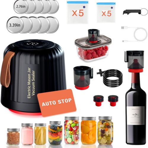 4 in 1 Electric Mason Jar Vacuum Sealer Kit (4 in 1 86MAX)
