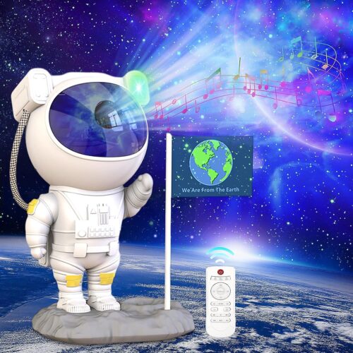 Galaxy Astronaut Projector with Bluetooth Music Speaker,Remote Control&Timer,Nebula Star Space Buddy Projector Light for Family Friends Gift,Bedroom Gaming Room Decor
