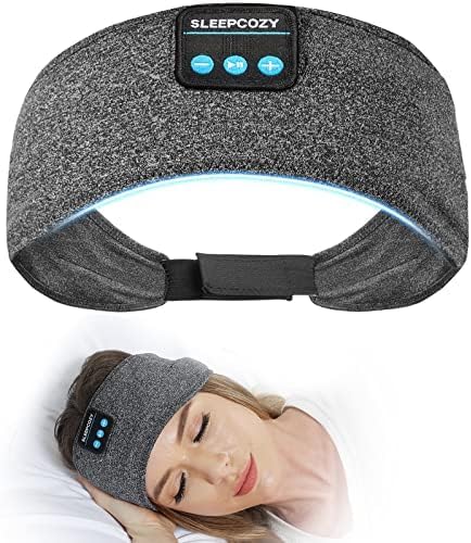 Sleeping Headphones Bluet00th Headband, Sleeping Headphones Wireless Bluet00th, Long Time Play Sleeping Headsets with Built in Speakers Perfect for Workout,Running,Yoga,Travel, Darkgray