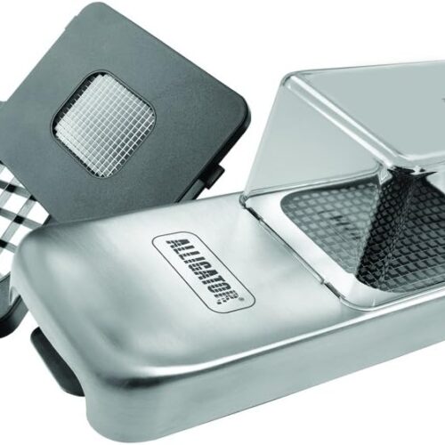 Vegetable Chopper with Container | Food, Salad, Veggie Dicer, Manual Onion Chopper Vegetable Cutter | 3 Stainless Steel Blades Included | Perfect for Kitchen Prep