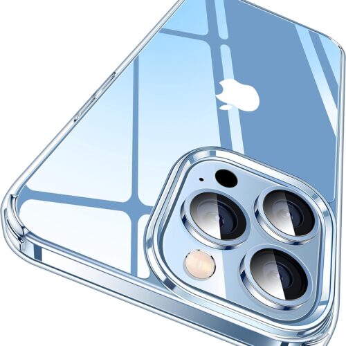 iPhone 13 Pro Max Case Crystal Clear, [Never Yellow Technology] [Military-Grade Protection] Transparent Slim Cover Women Men for iPhone 13 ProMax Phone Case 6.7 inch, Clear