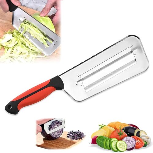 Multifunctional Vegetable Cutter,2025 Upgraded Stainless Steel Double-layer Slicer,Cabbage Kitchen Knife, Stainless Steel Shredder Knife,For Sauerkraut Coleslaw Vegetable Slicer