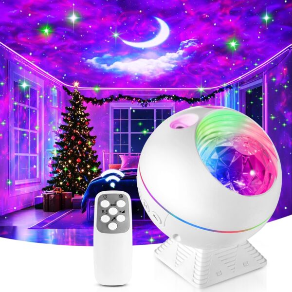 Galaxy Projector for Bedroom, 43 Lighting Modes Moon Star Projector Galaxy Lights for Bedroom,Vibrant & Dimmable Starlight Room Lights,Remote Cloud Night Lights for Room Decor, Kids Gifts 1