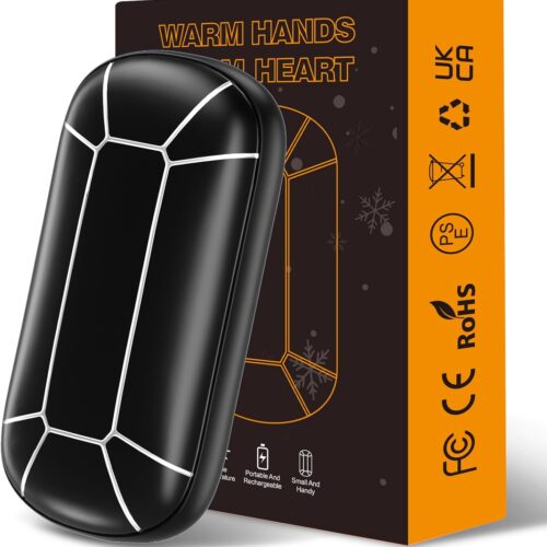 Hand Warmers Rechargeable, Portable Electric Hand Warmer, Double-Sided Heating USB Pocket Heater Therapy Great for Raynauds, Hunting, Golf, Camping, Women Mens Gifts
