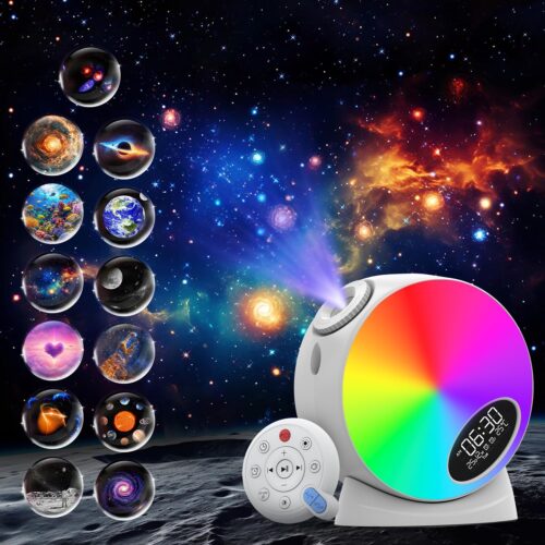 13 in 1 Star Projector Galaxy Light for Kids, Planetarium Projector with Bluetooth Speaker & White Noise, Timer & Remote, Bedroom Multicolor Night Light for Teen Girls Boys Room Décor, Adults