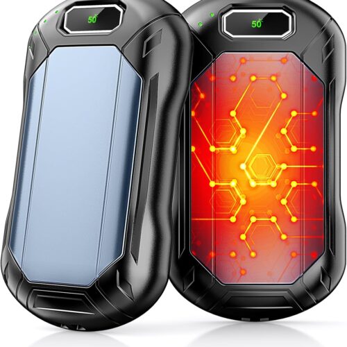 8000mAh Hand Warmers Rechargeable 2 Pack, AI Smart Chip 22Hrs Long Safe Heat, Quick Charge Electric Portable Pocket Heater, Warm Gifts for Christmas, Outdoor, Golf, Hunting, Camping Accessories
