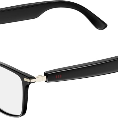 AI Smart Glasses, Bluetooth with 163 Translation, Anti-Blue Light Glasses for Men Women, 7 Day Ultra-Long Standby, UV Protection, Waterproof, Wireless Music & Calls, Voice Assistant