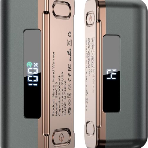 Hand Warmers Rechargeable - Magnetic Electric Hand Warmer 2 Pack, 4 Levels Heat Up to 131℉ with LED Display, Portable Reusable Pocket Heater for Raynauds, Golf, Camping, Men, Women