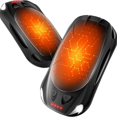 Hand Warmers Rechargeable 2-Pack, Reusable Portable Magnetic Pocket Heater, USB 2-in-1 Hand Warmer, Suitable for Men and Women, Outdoor, Golf, Hunting, Camping Accessories
