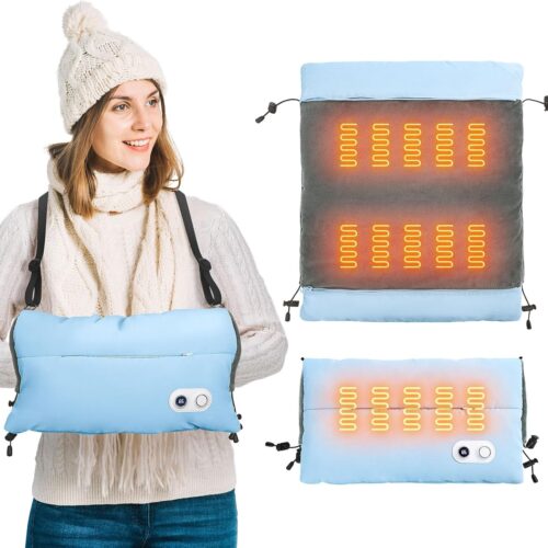 Hand Warmers Rechargeable with 10000mAh Power Bank, Portable Graphene Heated Electric Hand Warmer Pouch, 5 Level Adjustable Temperature for Women, Men, Kids, Hunting, Camping & Xmas Gifts