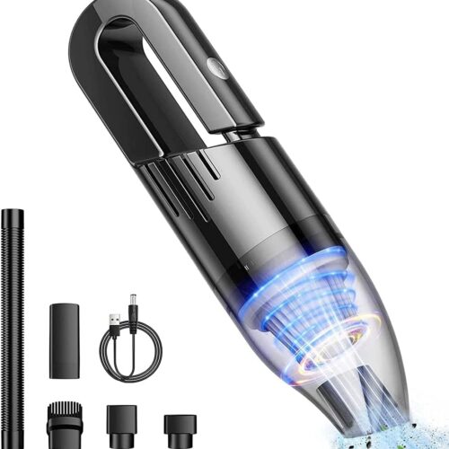 Mini Handheld Car Vacuum Portable Cordless, Small Hand Held Vacuum for Quick Cleaning, Compact Dust Buster Cordless Rechargeable with Washable HEPA Filter, Multi-Nozzles for Home, Car Travel Cleaning