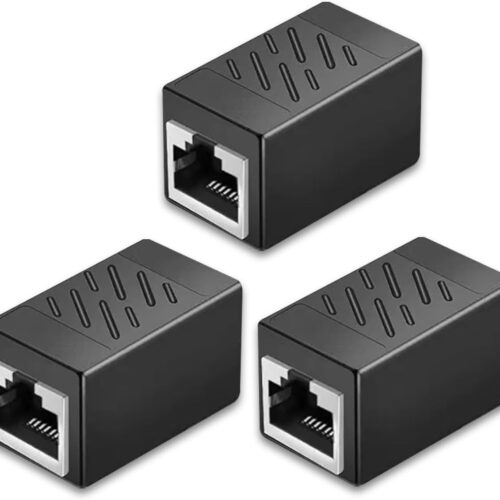 3 Pack Ethernet Coupler, Premium Gold Plated Ethernet Extender, RJ45 Coupler Female to Female for Cat7/ Cat6/ Cat5/ Cat5e Network Cable