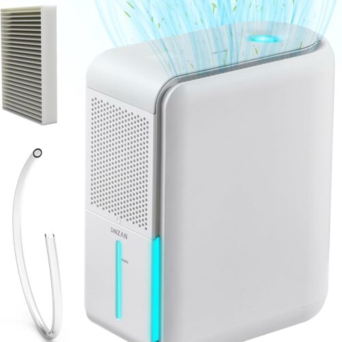 3 in 1 Dehumidifier, Humidifier & Air Filtration & aroma diffuser combo - 39Oz, Auto Humidity Control,Quiet, 27db，multifuctional colorful mist,for Bedroom/bathroom/home/basement/RV(350 sq.ft)