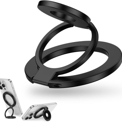 Magnetic Phone Ring Holder Magsafe Grip for iPhone 17/17Air/16/15/14/13/12/11 Pro Max, Dual-Sided Magnet Finger Grip Phone Stand Kickstand for Mag Car Mount, Samsung, Pixel Snap Ring Stand