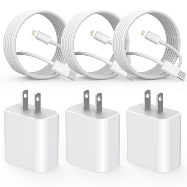 Fast Charger iPhone,i Phone Charge Cable,3Pack iPhone Charger Fast Charging 6Foot Phone Charging USB C Charge Adapter 6FT Type C to Lightning Cable for iPhone 14 Pro Max/14 Plus/13/12 Mini/11/10/XS/SE 1