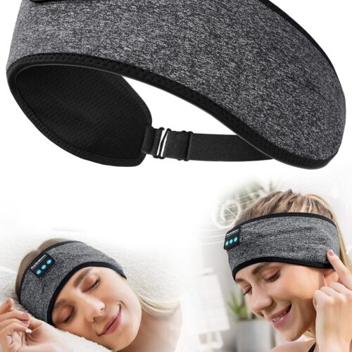 Sports Headband, Adjustable Wireless Headband Headphones, Long Time Play Headphone Band with Built in Speakers Perfect for Sleep,Workout,Running,Yoga,Travel,Insomnia