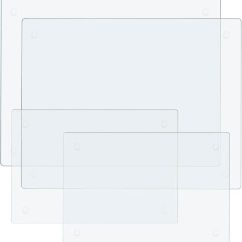 Phore Tempered Glass Cutting Board for Kitchen Counter, Clear Cutting Board for Countertop, Dishwasher Safe, Scratch Resistant, Heat Resistant, Shatter Resistant, Set of 4 (12"x16"x2, 8"x12"x2)