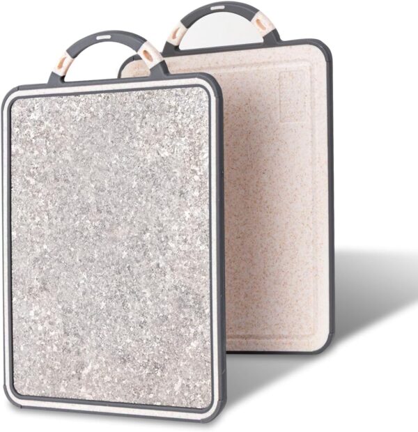Titanium Cutting Board – Double Sided Chopping Boards for Kitchen with Juice Groove, Pure Titanium and Wheat Straw PP, Easy Clean Surface, Ideal for Meat Vegetables & Family Cooking 14" x 10" 1