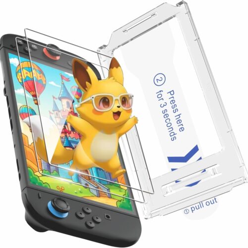 2 Pack Screen Protector Compatible with Nintendo Switch 2 (2025) (30s Installation), TRANSNOVO Tempered Glass Switch2 Accessories, HD Clear, Anti Glare, 9H Hardness, Scratch-proof, Bubble Free (HD Clarity, 2-Pack)