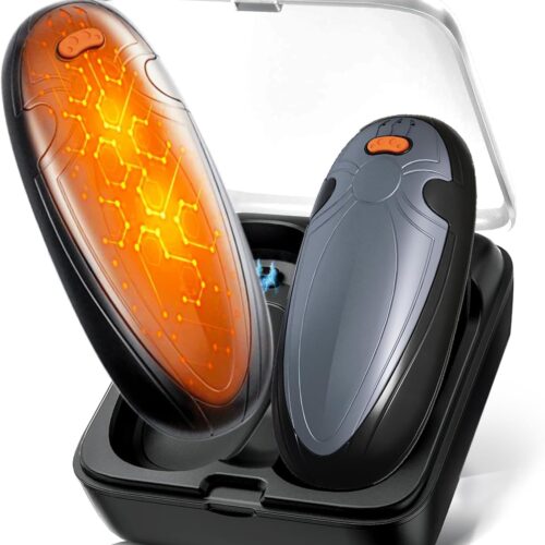 Hand Warmers Rechargeable 2 Pack,with Charging Case,14000mAh Electric Hand Warmer Reusable, 60Hrs Long Heating, Portable Pocket Heater Handwarmer for Women Men, Outdoor Camping, Ski Equipment