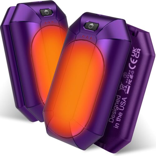 AI Hand Warmers Rechargeable 2 Pack, Portable Electric Rechargeable Hand Warmer, 20Hrs Long Heating Electric Hand Warmer, Gifts for Women, Men, Raynauds, Pain Relief，Camping,Golf,Outdoors,Indoor