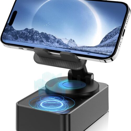 Gifts for Men, Cell Phone Stand with Wireless Bluetooth Speaker, HD Surround Sound & Led Color Changing Light, Perfect for Home and Outdoors, Compatible with iPhone/ipad/Samsung