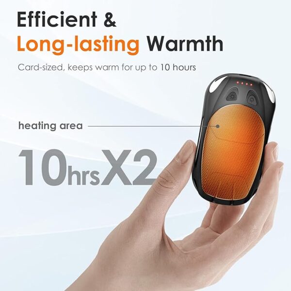 Hand Warmers Rechargeable 2-Pack, Reusable Portable Magnetic Pocket Heater, USB 2-in-1 Hand Warmer, Suitable for Men and Women, Outdoor, Golf, Hunting, Camping Accessories 2