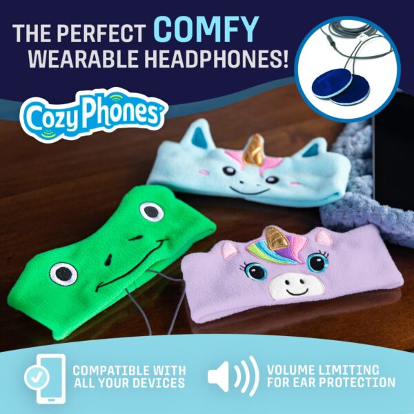 Over The Ear Headband Headphones - Kids Headphones Volume Limited with Thin Speakers & Super Soft Stretchy Headband - Mystic Unicorn 2