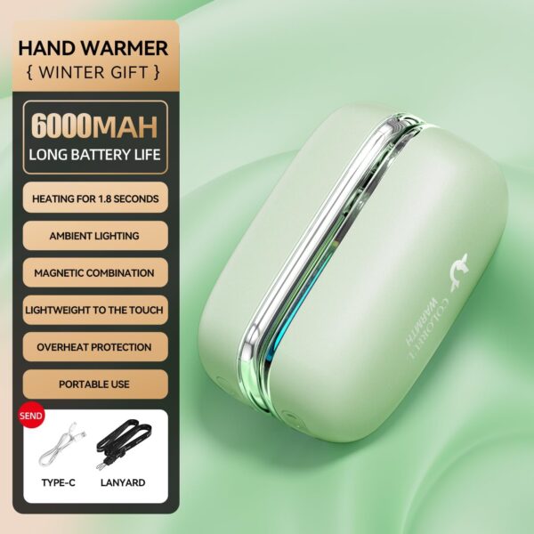 Hand Warmers Rechargeable 2 Pack, 4 Levels Heat Up to 140℉ with LED Display, Portable Pocket Heater, Warm Gifts for Christmas, Outdoor, Golf, Hunting, Camping Accessories 2