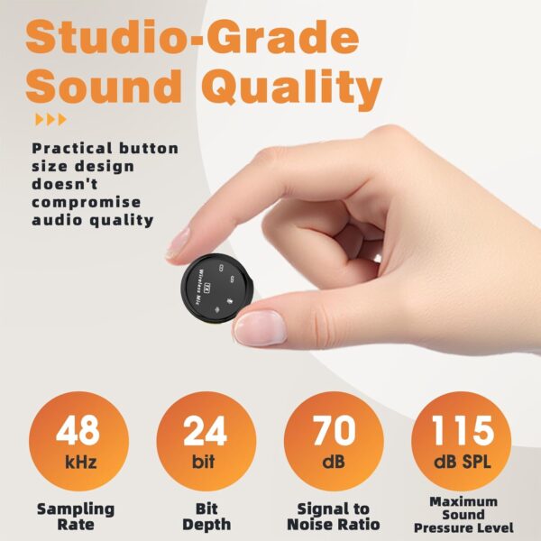 Lavalier Wireless Microphone for iPhone/Camera/PC/Laptop,Lightning/USB-C/Plug,Ultra-Low Latency,360° HD Recording,Intelligent Noise Reduction, Suitable for Video Recording and Streaming 3