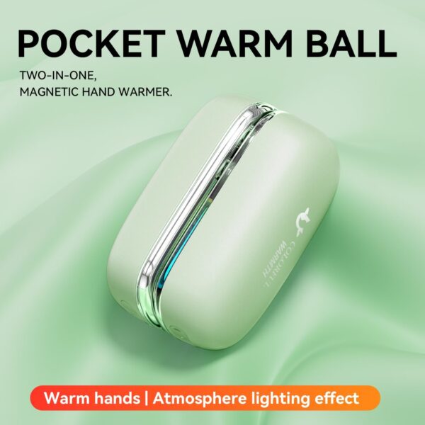 Hand Warmers Rechargeable 2 Pack, 4 Levels Heat Up to 140℉ with LED Display, Portable Pocket Heater, Warm Gifts for Christmas, Outdoor, Golf, Hunting, Camping Accessories 3