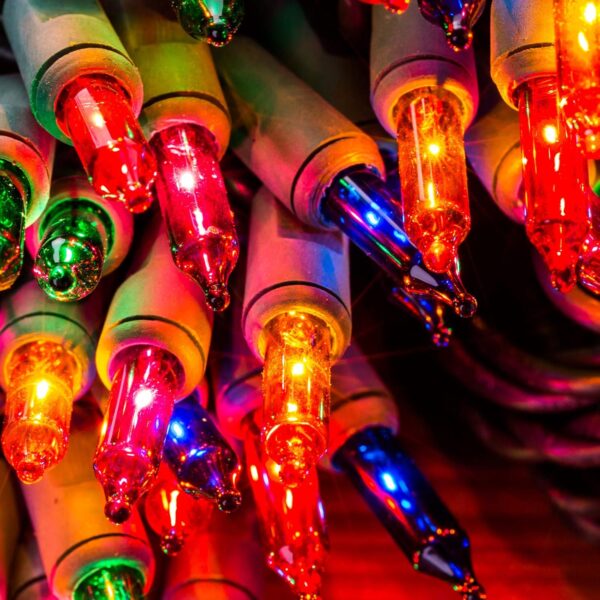200 Pieces Multicolor Mini 2.5 Volt Replacement Light Bulbs, 0.17 Ampere, 0.42 Watt for Christmas Trees Decorative Light 2